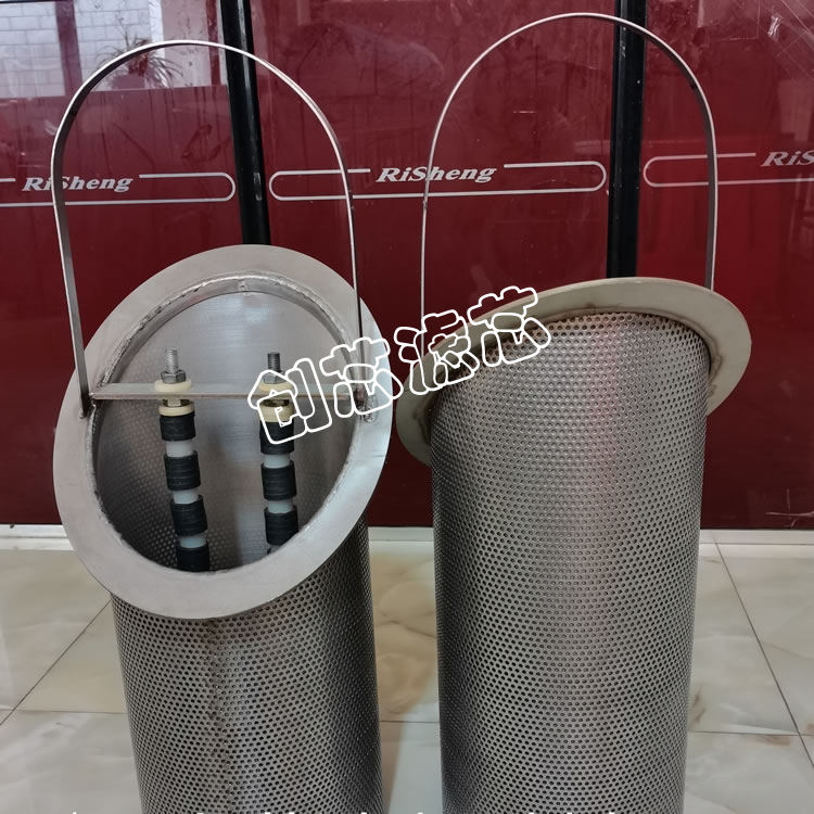 可吸附鐵渣帶提手不銹鋼籃式濾芯